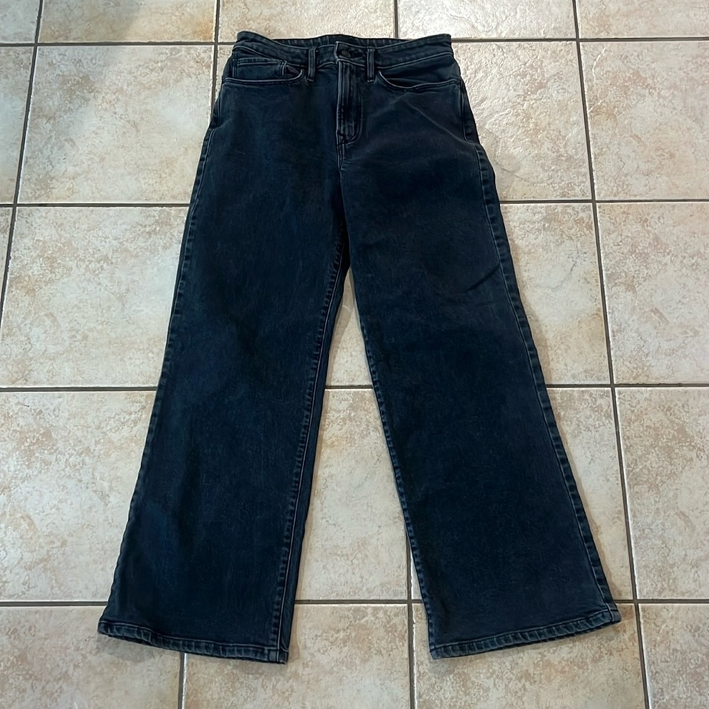 Porter Blue‎ The Rebel Wide Leg Jeans Black, Sz 26